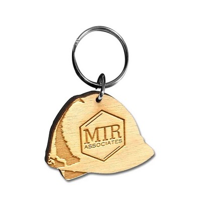 Custom Laser Etched Birch Keychain