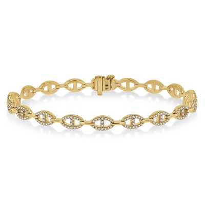 Jilco Inc Open Link Diamond Bracelet