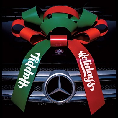 30" Red Lacquer Ribbon Star Bow for Car Decoration