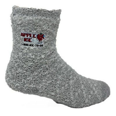 Fuzzy Crew Sock With Full Color Print