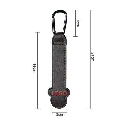 Universal PU Leather Stroller Carabiner Clip