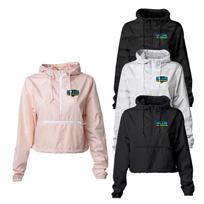 Independent Trading Co.® Women's Lightweight Crop Windbreaker