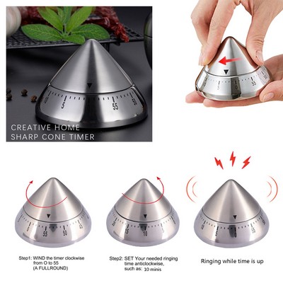 Cone Mechanical Countdown Clock Timer Alarm