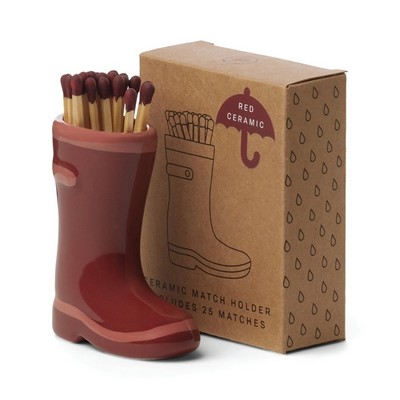 Wellington Rain Boot Match Holder - Dark Red