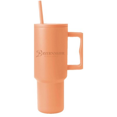 40oz. Minimalist Tumbler with Handle and Straw