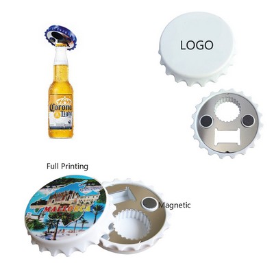 Durable ABS Plastic Cap Shaped Bottle Opener with Galvanized Iron
