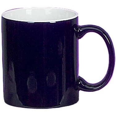 11 oz. Two-Tone Ceramic Mug, Cobalt Blue Out/White In