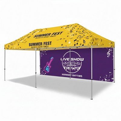20' Full Color Custom Printed Tent Back Wall