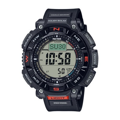 Casio Pro Trek Triple Sensor Digital Black Biomass Plastic Watch