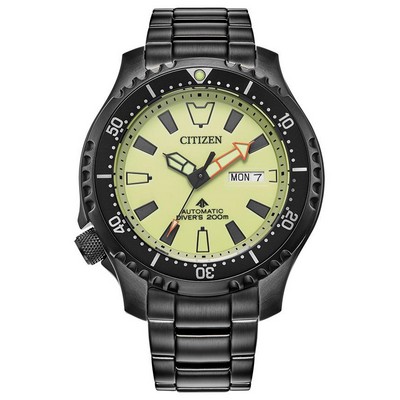 Citizen Watch Men's Promaster Dive Automatic Watch Stainless Steel Bracelet Yellow Dial