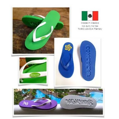Women's Sand Imprint Flip Flops w/Plastic Strap