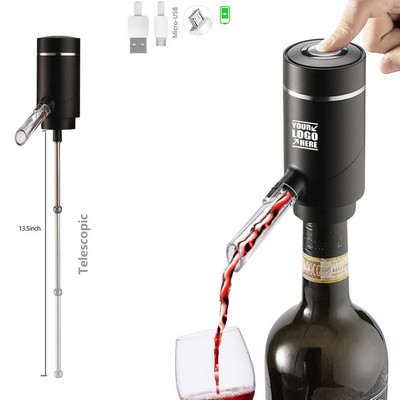 Rechargeable Electric Wine Decanter Aerator And Dispenser