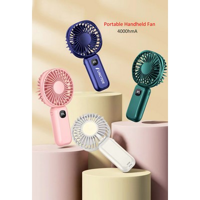 USB Handheld Portable Fan With 4000mAh Battery Personal Fans Rechargeable
