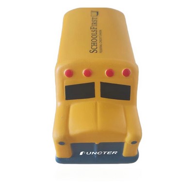 Orange PU Foam Car Shaped Toy School Bus Model Decoration Decompression Ball Holding