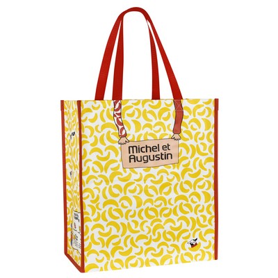 145g Custom Full-Color Laminated Woven Promotional Tote Bag (13x15.5x8.5)