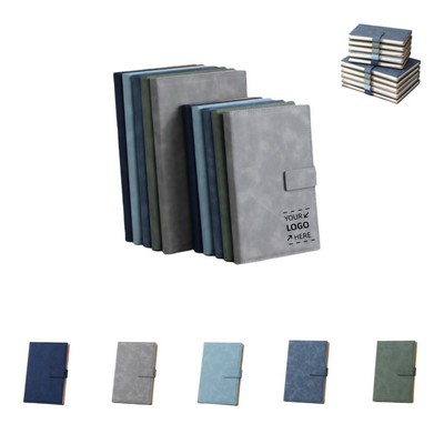 Leather Hardcover Notebook Journal W/ Magnetic Closure