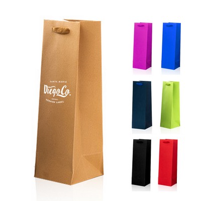 Matte White Card Wine Bottle Bag