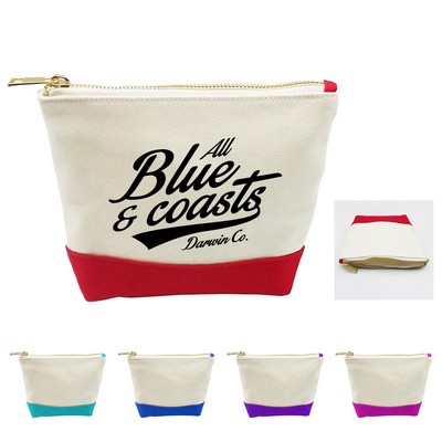 10oz Two Tone Canvas Zippered Bag