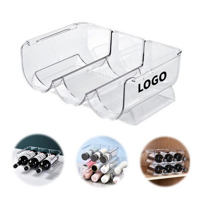 Stackable Plastic 3 Bottle Wine Rack