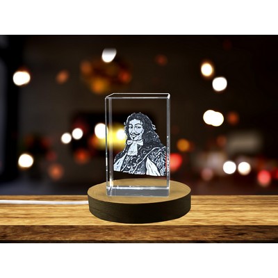 Henry Morgan 3D Engraved Crystal Trophy Award - Legendary Privateer