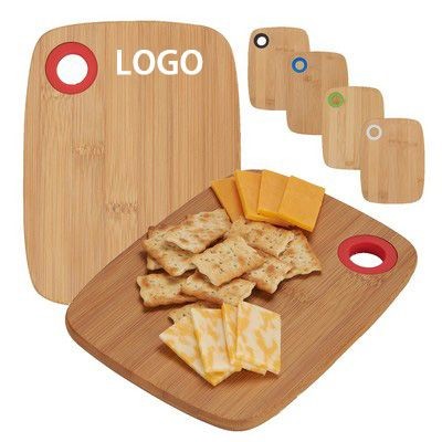 Small Bamboo Cutting Board with Silicone Ring