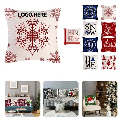 Christmas Linen Pillow Covers