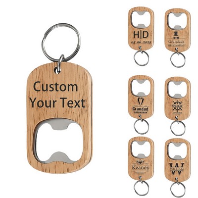 Wooden Keychain Bottle Opener