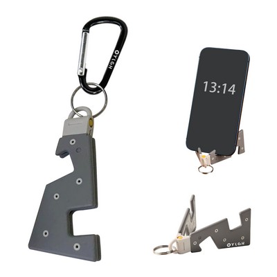V-Shaped Foldable Phone Stand w/ Carabiner