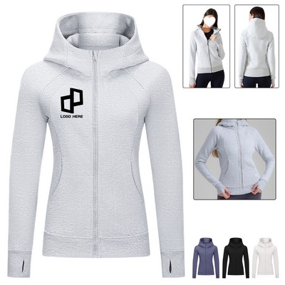 Women'S Slim-Fit Hoodie W/ Large Pockets