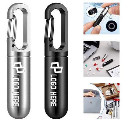 Stainless Steel Keychain Pill Case
