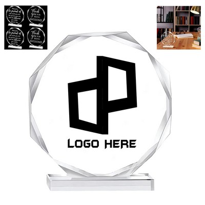 Octagon Acrylic Award 4.7" High