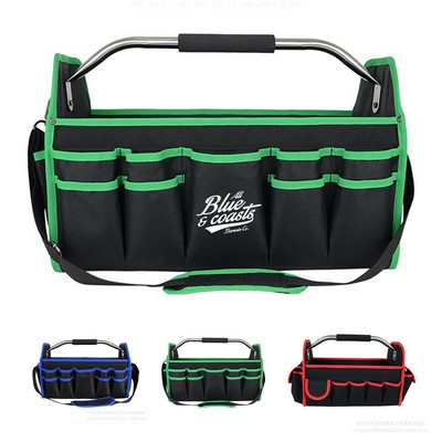 Top Open Electrician Hardware Tool Bag with Metal Handle