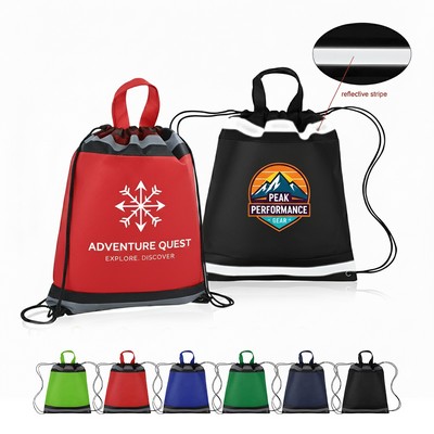 Reflective Non-Woven Drawstring Backpack