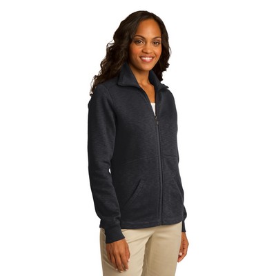 Port Authority® Women's Slub Fleece Full-Zip Jacket