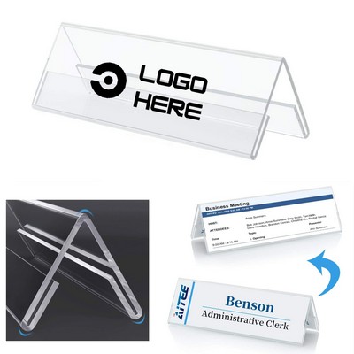Clear Acrylic Nameplate