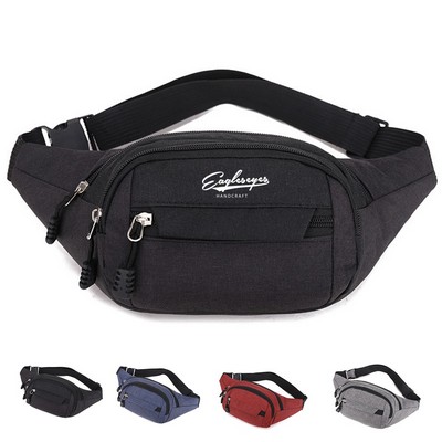 Nylon Multi-Pocket Fanny Pack