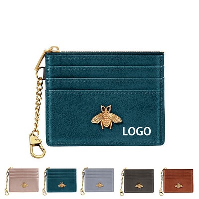 Women Card Holder Keychain Wallet
