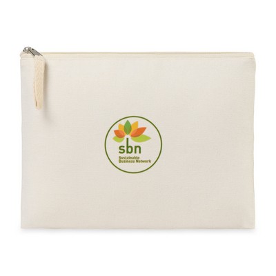 Recycled Cotton Zippered Pouch - AWARE™ - Natural