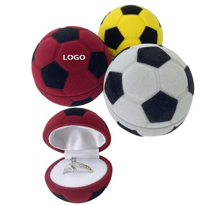 Creative Football Shape Velvet Ring Box