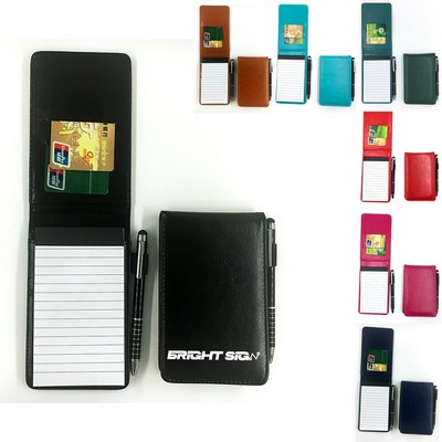 Mini Pocket Notepad Holder Set with Pen