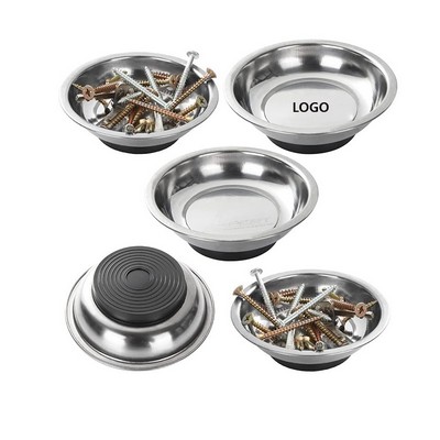6" Custom Stainless Steel Magnetic Bowl Tool Tray Parts Holder