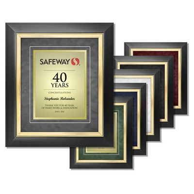 Churchill - Executive Aluminum Certificate Frame (Black & Gold Frame)