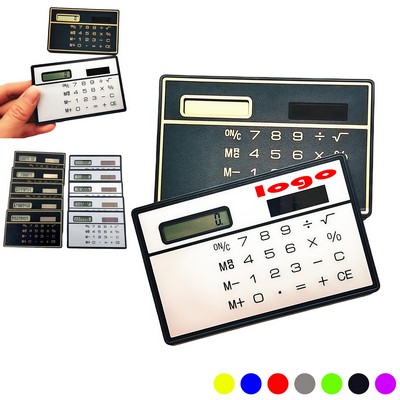 Mini Credit Card Design Solar Power Pocket calculator