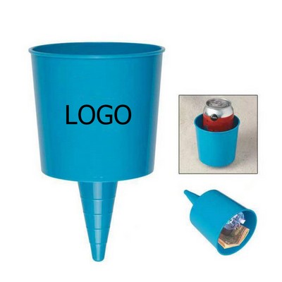 Spiked Bottom Beach Sand Coaster Cup and Beverage Holder 6.5"L * 3.75"D