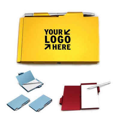 Aluminium Memo Pad with Pen