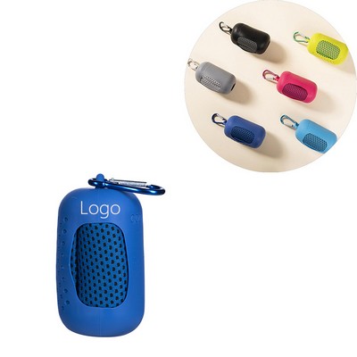 Portable Ice Cooling Towel w/Mini Silicone Case