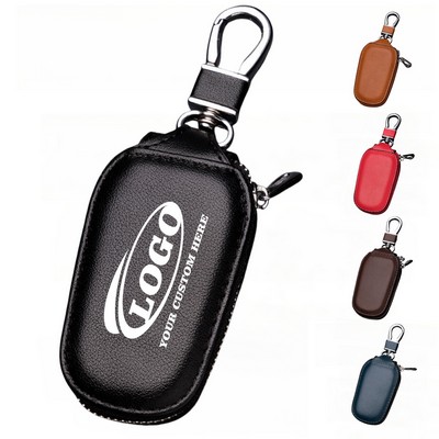 Universal Premium Leather Car Key Fob Cover Case Car Remote Control Key Bag