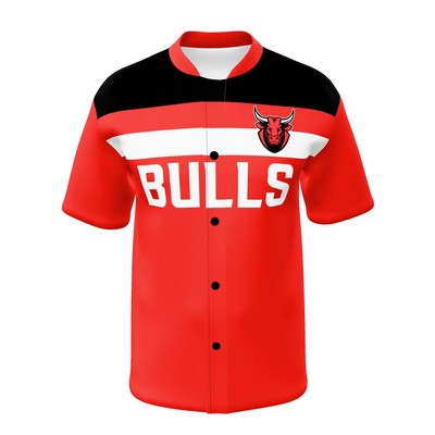 Men's/Youth Warm Up Button Up Short Sleeve Shirt w/Snaps