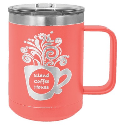 Polar Camel 15 oz. Coral Vacuum Insulated Mug with Slider Lid