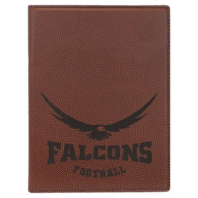 7" x 9" Football Leatherette Small Portfolio with Notepad